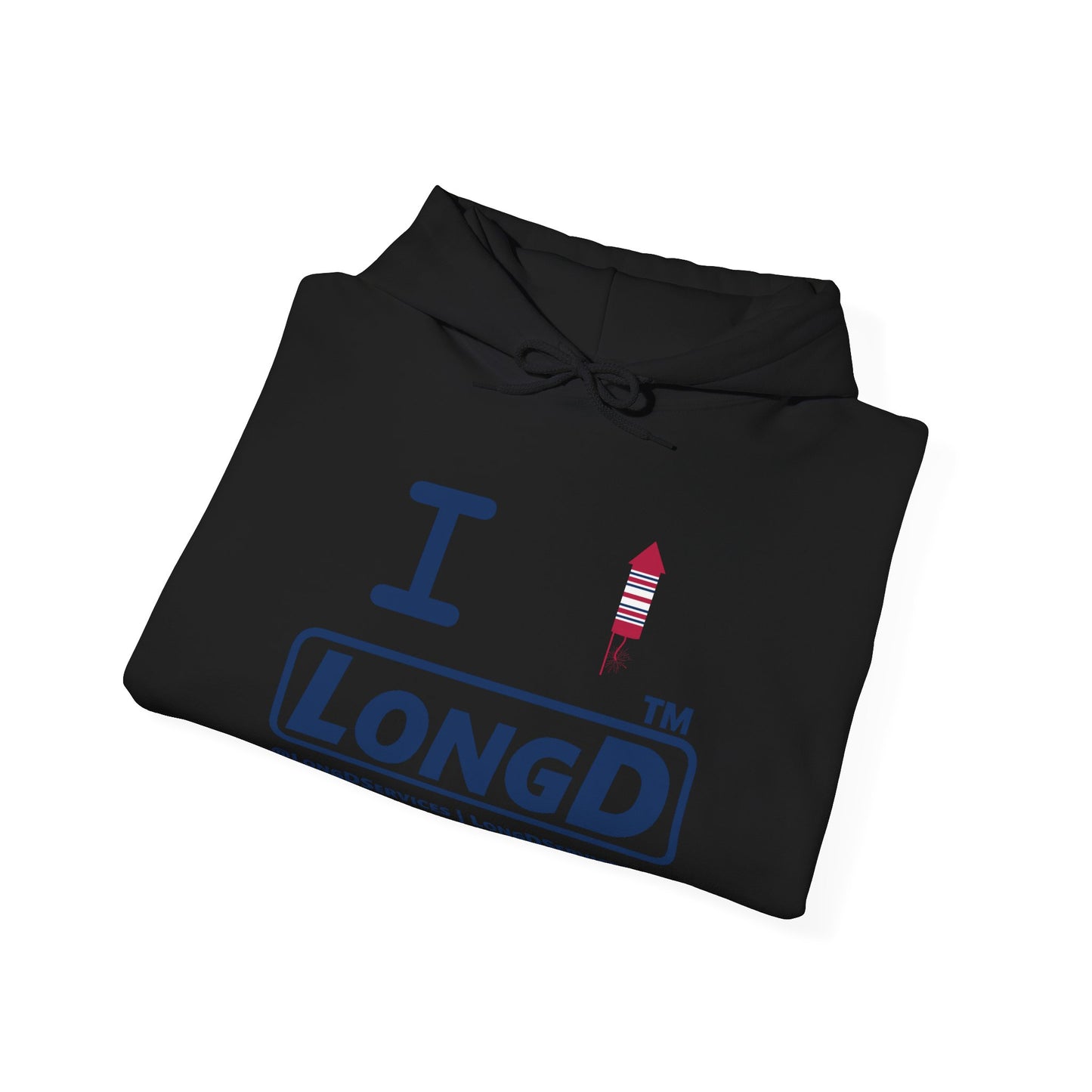 I firecracker LongD® positive basic official tag-domain logo hoodie
