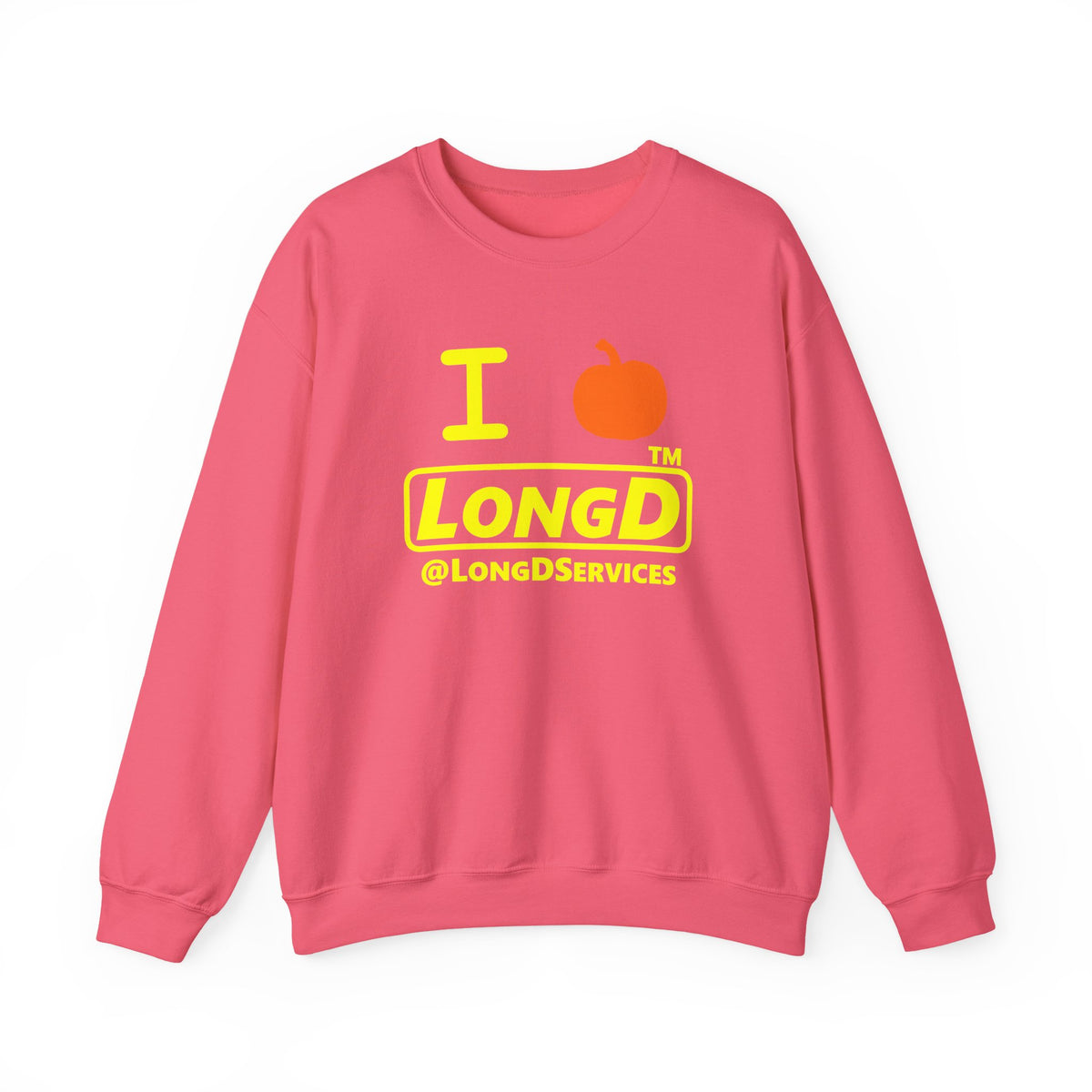 I pumpkin LongD Tag positive alternate basic Yellow (FFFF00) logo crewneck sweatshirt