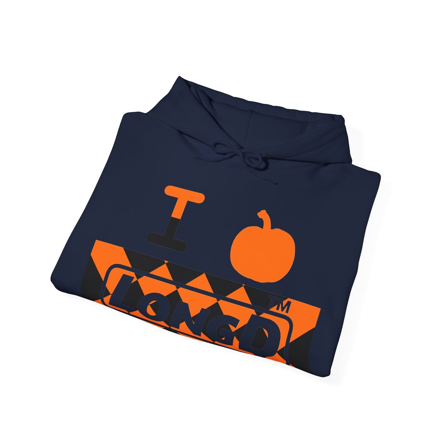I pumpkin LongD Tag negative stylized argyle 4-print logo hoodie