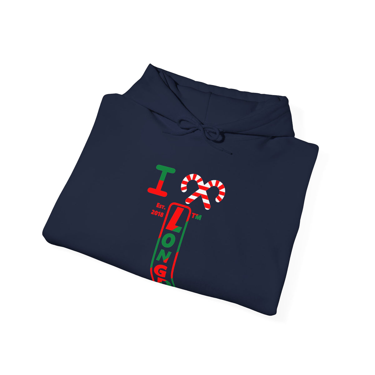 I candy cane LongD Hyde Park positive upright pixel-weighted 4-striped logo hoodie