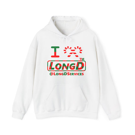 I candy cane LongD Tag positive checkered logo hoodie
