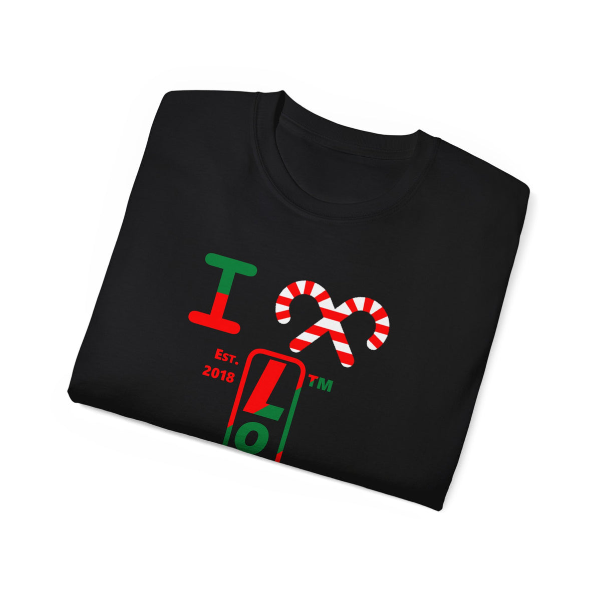 I candy cane LongD Tag-domain positive upright pixel-weighted 4-striped 4-print logo cotton tee