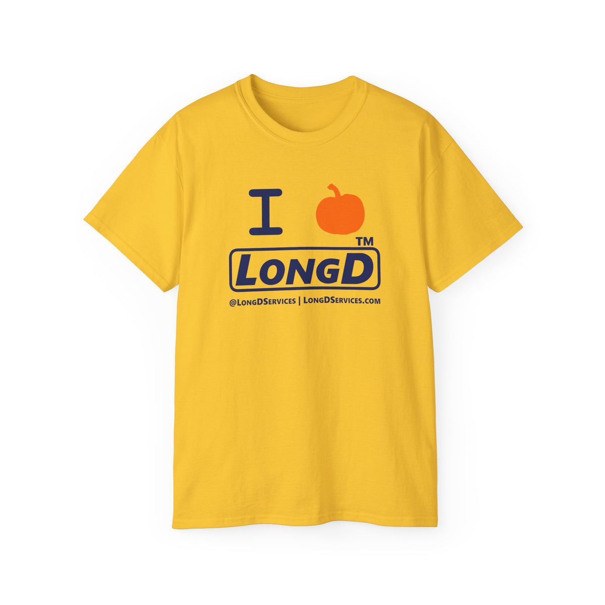 I pumpkin LongD Tag-domain positive basic Navy (002060) logo cotton tee