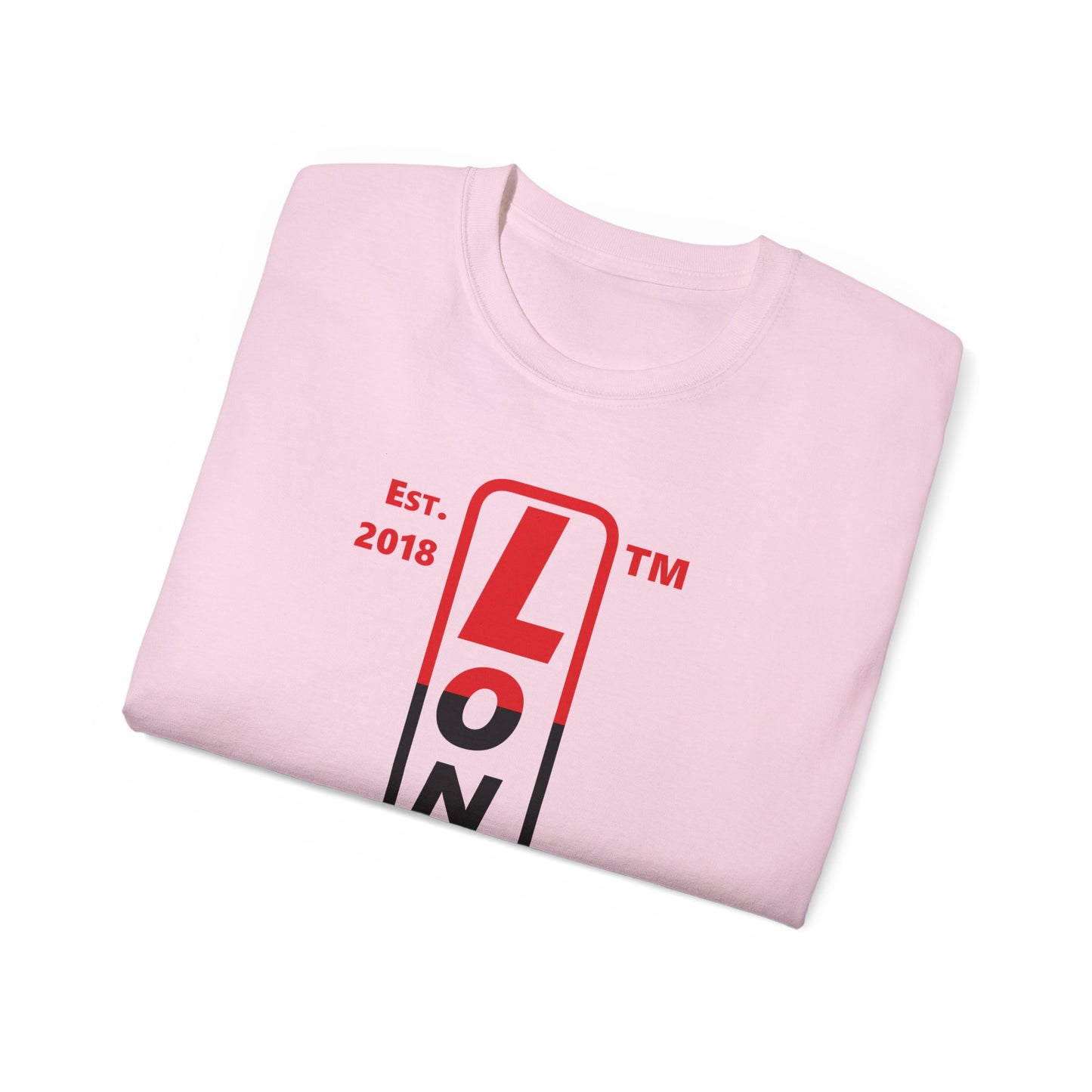 LongD Cotton Tee positive horizontal striped Chicago upright logo (Juneteenth colors)