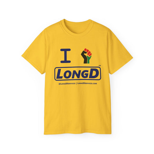 I Fist LongD® Official Logo Cotton Tee Juneteenth multicolored fist