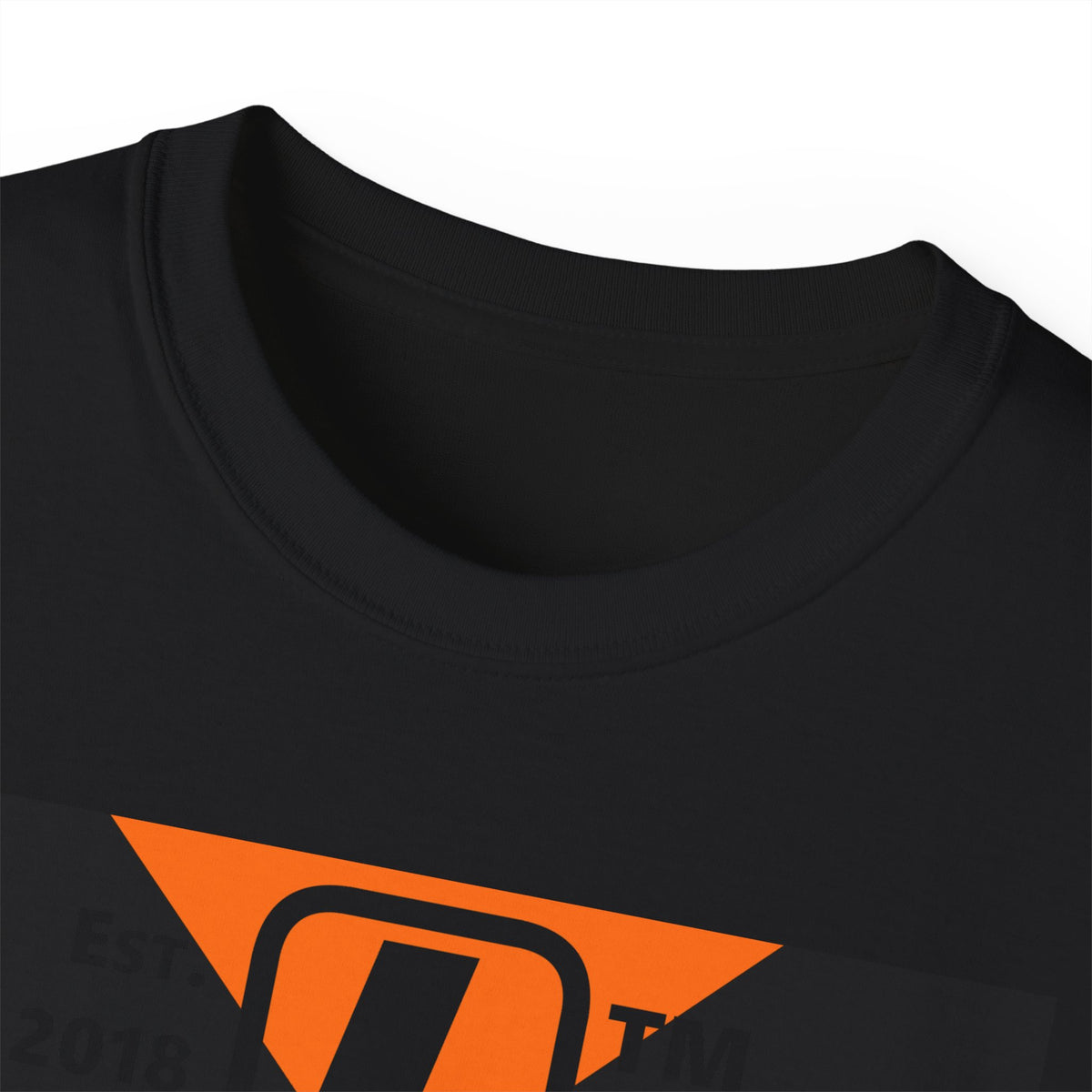 LongD Hyde Park negative upright mixed argyle logo (Halloween colors) cotton tee