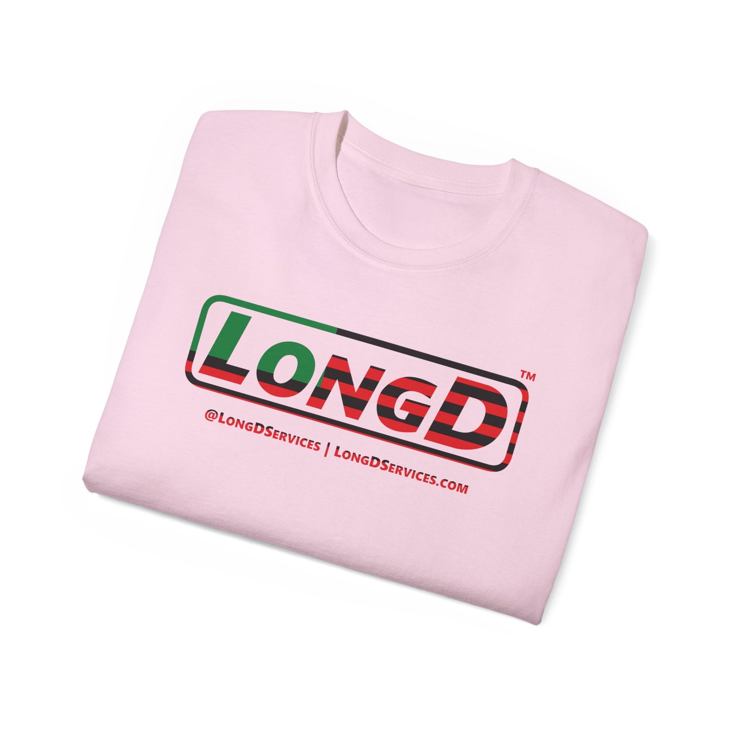 LongD® Logo Cotton Tee Juneteenth positive flag