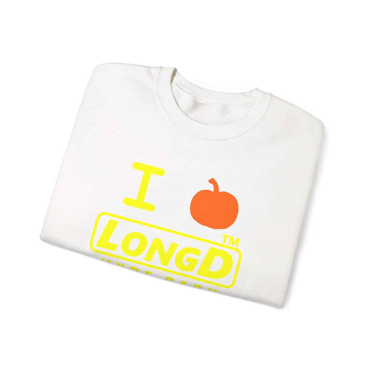 I pumpkin LongD Hyde Park positive alternate basic Yellow (FFFF00) logo crewneck sweatshirt