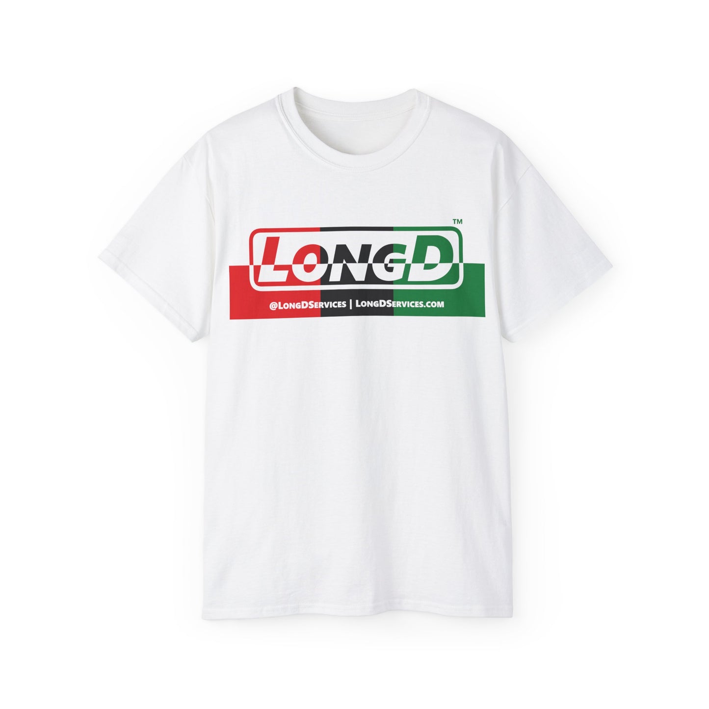 LongD® Logo Cotton Tee Juneteenth positive top negative bottom text
