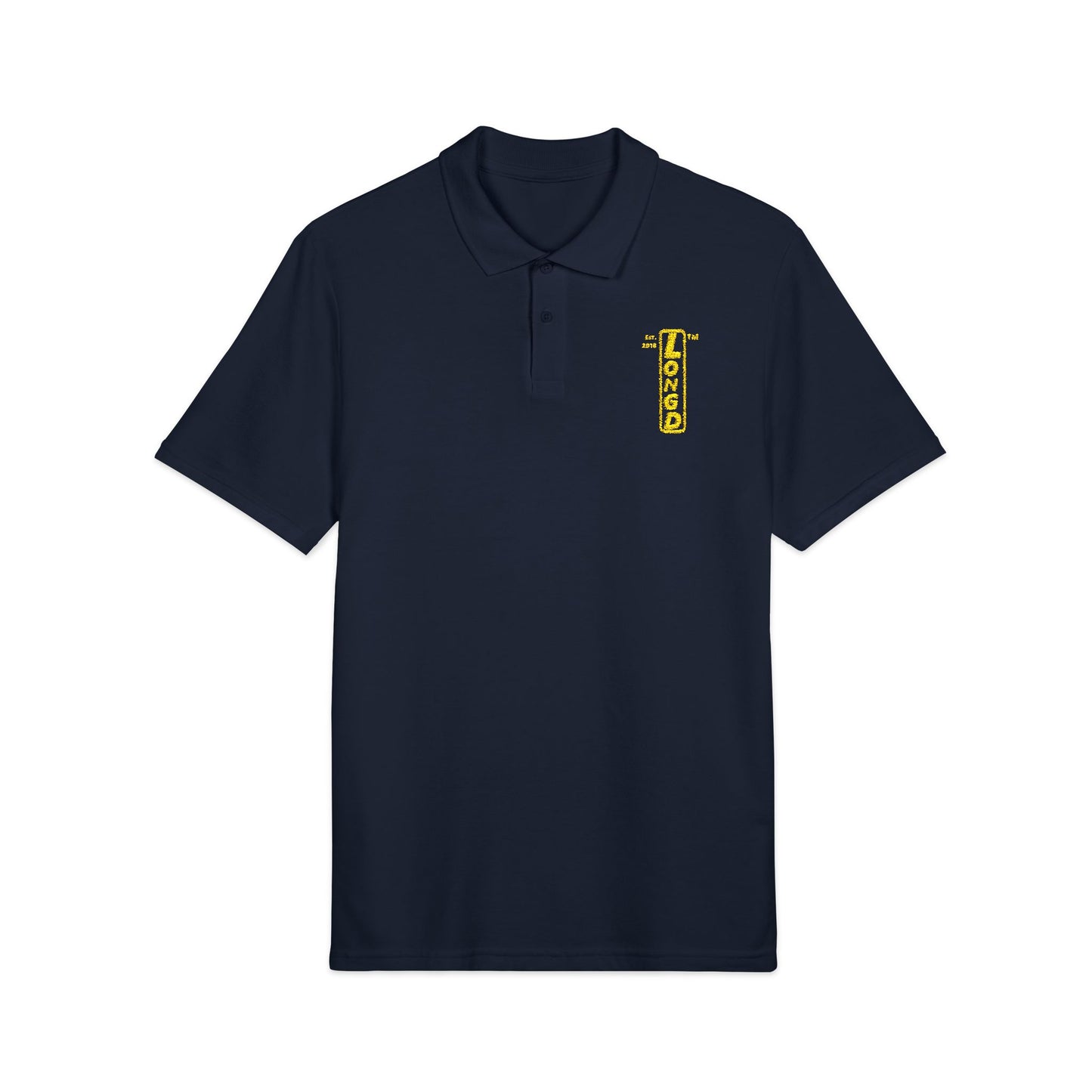 Embroidered LongD alternate basic logo upright polo shirt