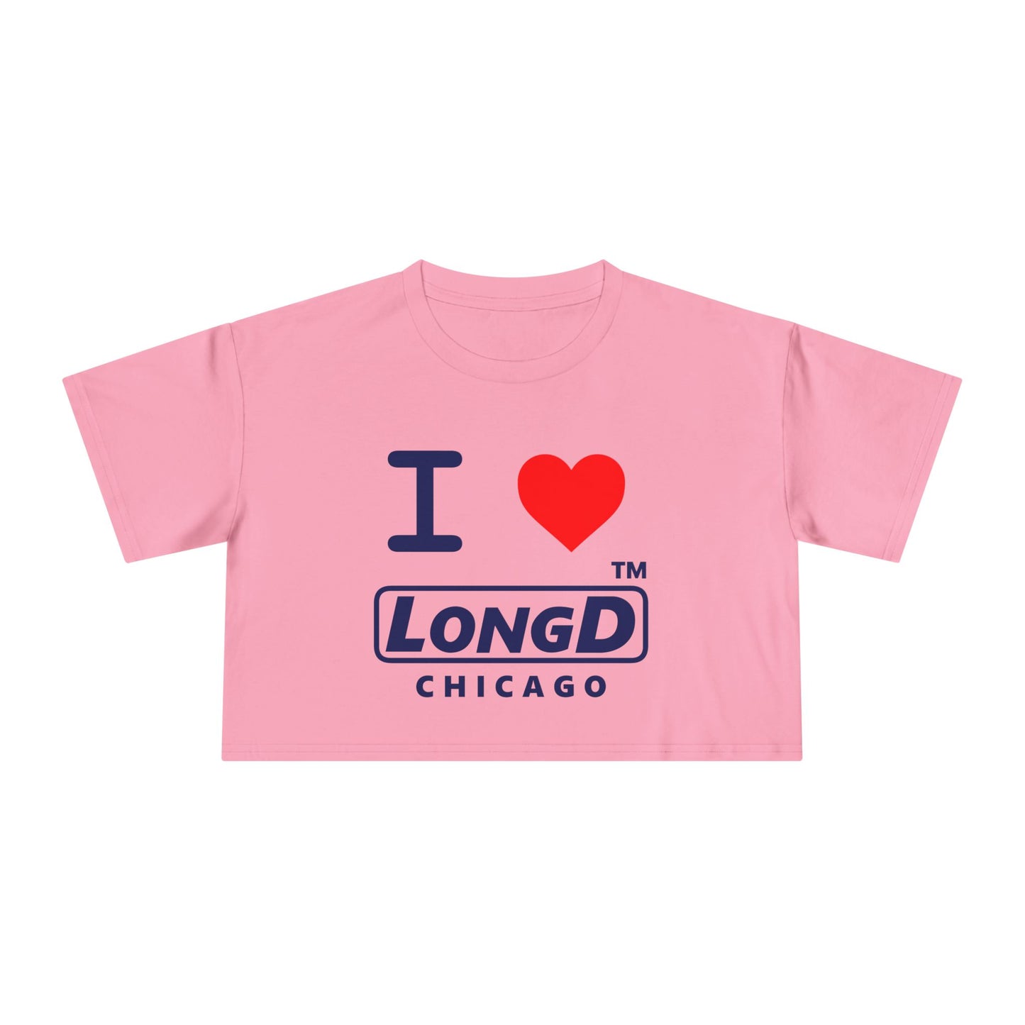 I Luv LongD Logo (Chicago positive official) Women's Crop Tee