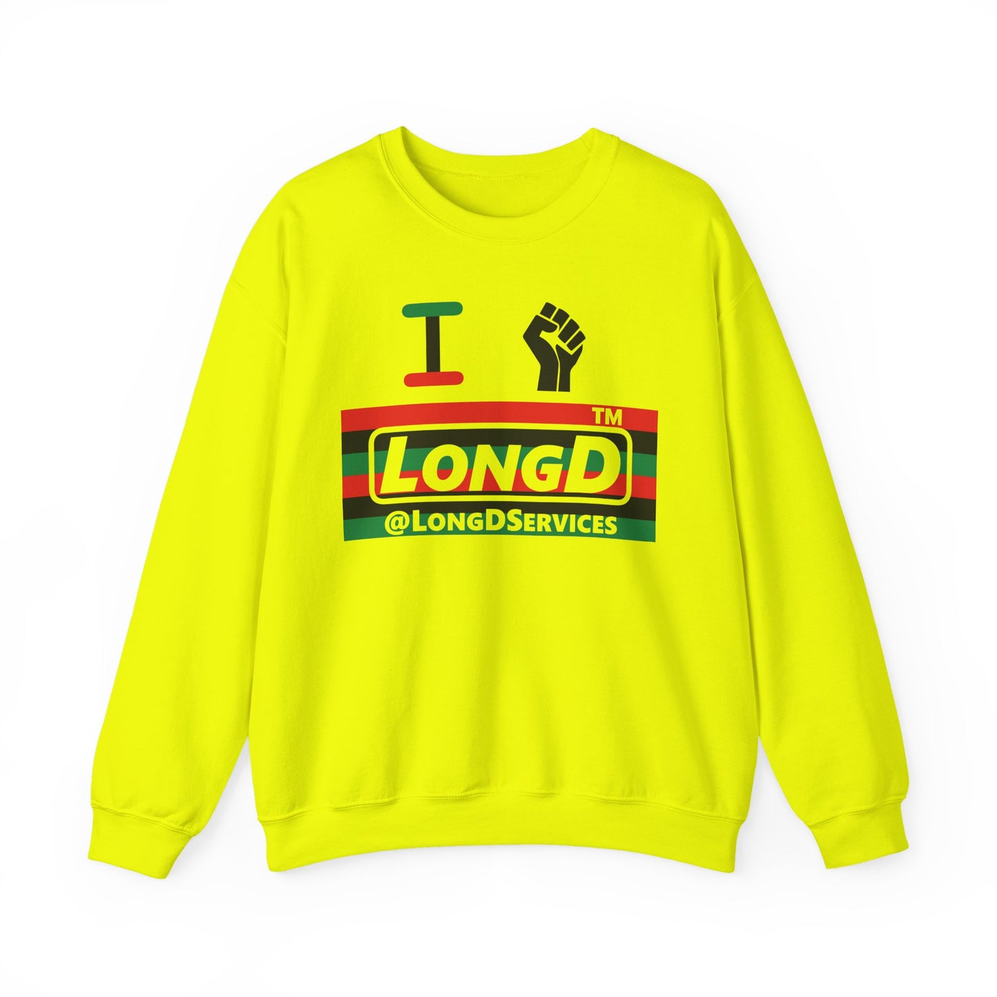 I fist LongD negative horizontal 6-striped tag logo crewneck sweatshirt