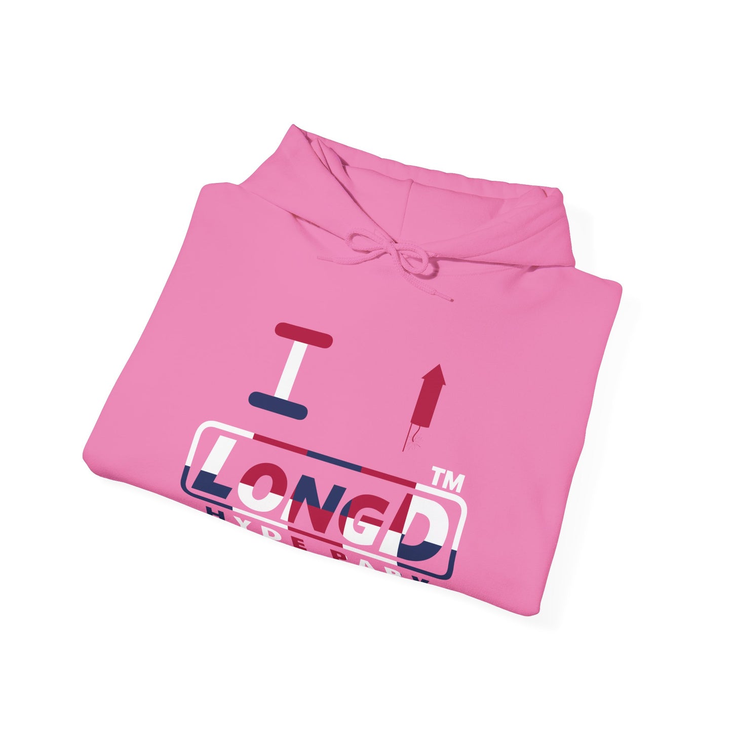 I firecracker LongD® positive 2x5 Hyde Park logo hoodie