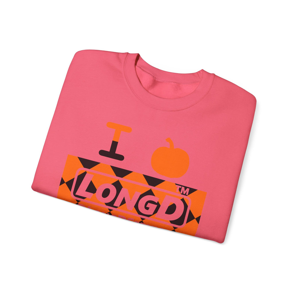 I pumpkin LongD Tag negative argyle logo crewneck sweatshirt