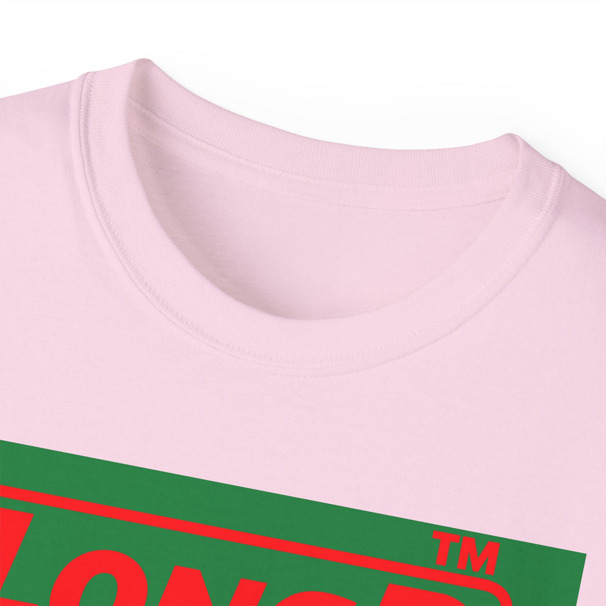 LongD Hyde Park logo positive red on negative green (Xmas colors) cotton tee
