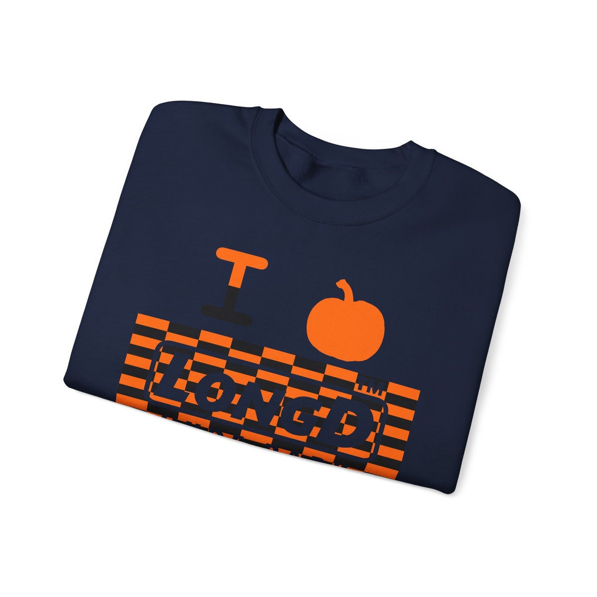 I pumpkin LongD Hyde Park negative tiled logo crewneck sweatshirt