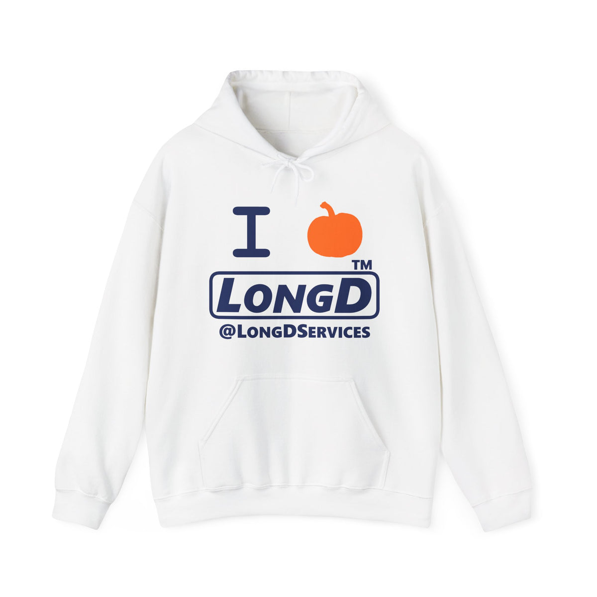 I pumpkin LongD Tag positive basic Navy (002060) logo hoodie