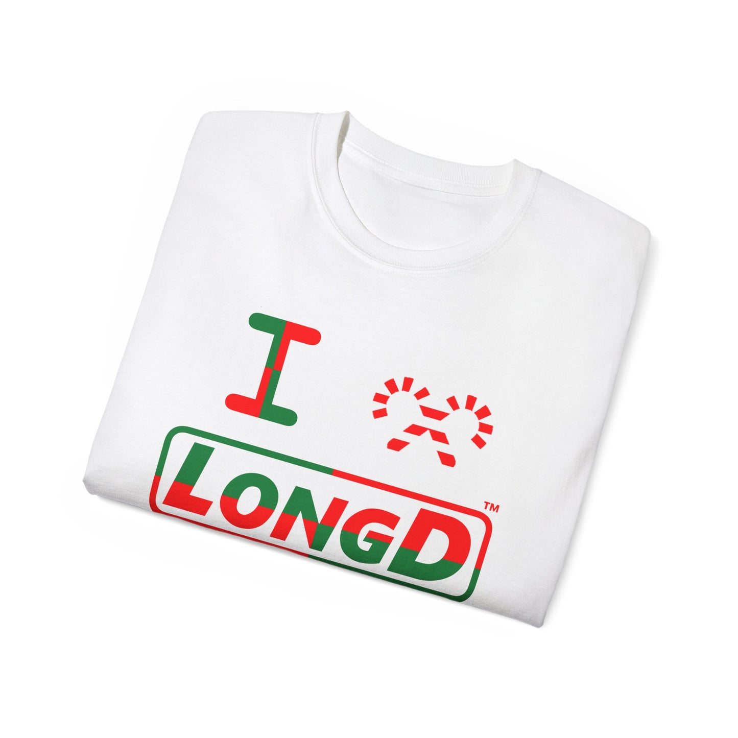 I Candy Cane LongD Logo Cotton Tee (quarter split)