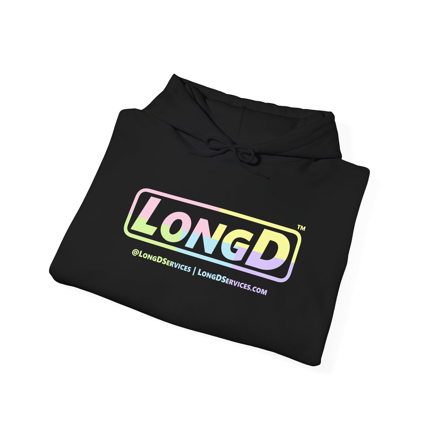 LongD® Logo Hoodie pastel variety text coloration