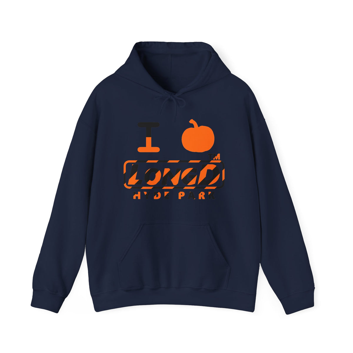I pumpkin LongD Hyde Park positive 12-striped logo hoodie