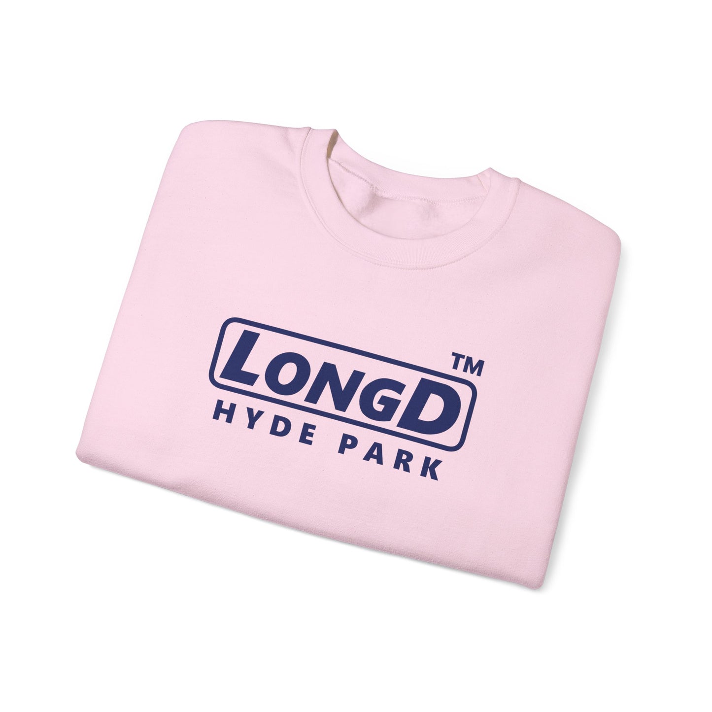LongD official 4-print Hyde Park logo crewneck sweatshirt