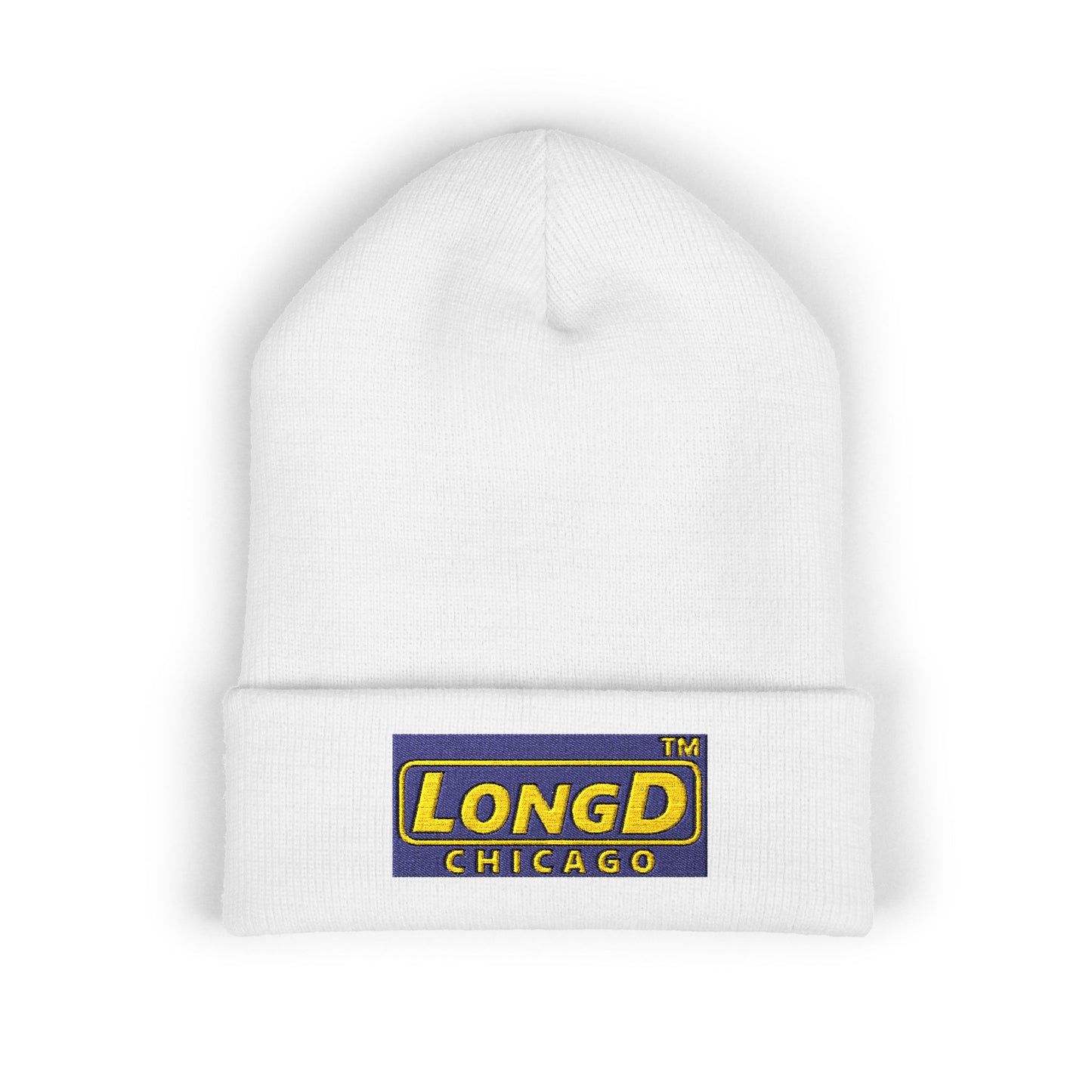 Embroidered Classic Cuffed Beanie Reverse Chicago Logo