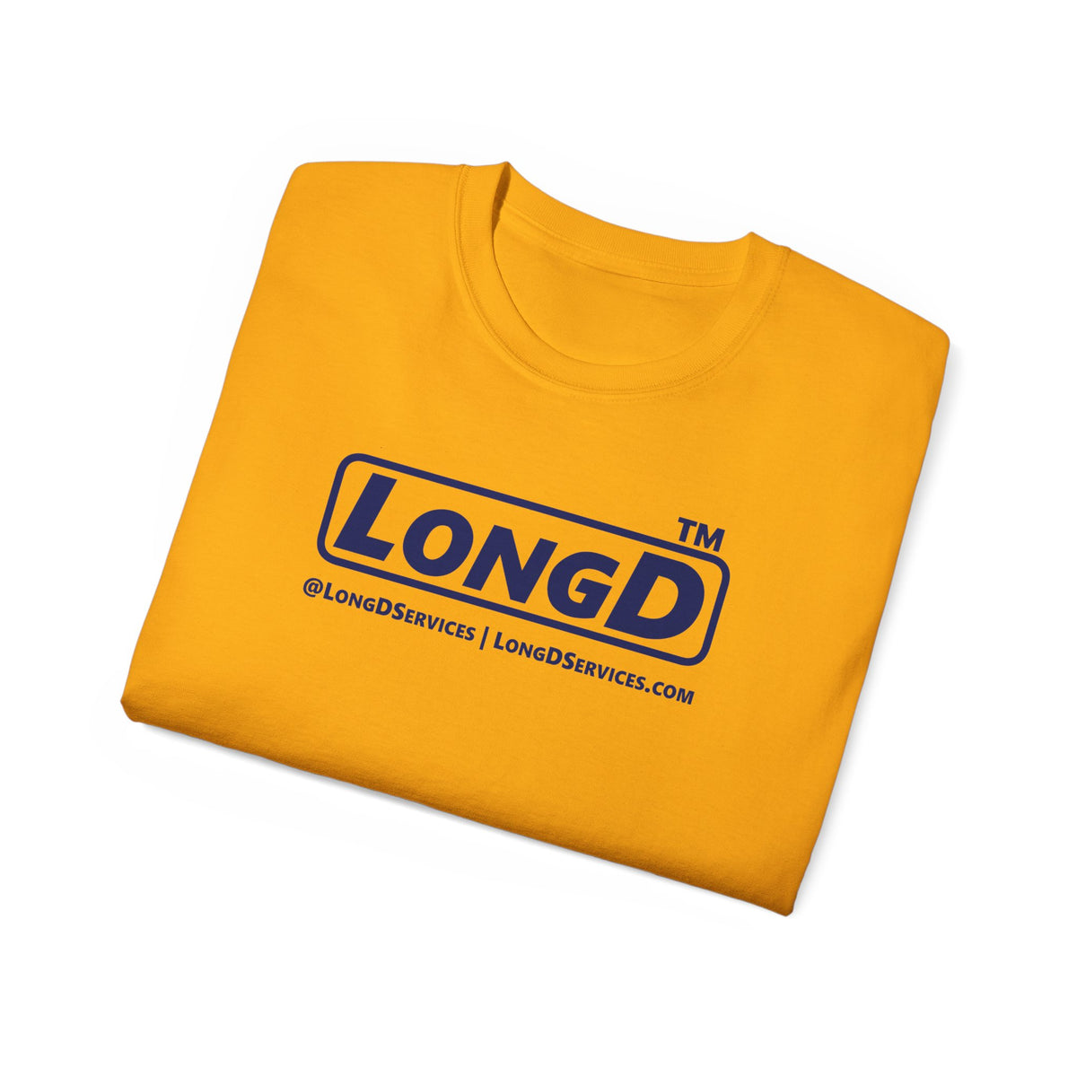 LongD Tag-domain positive official basic logo cotton tee