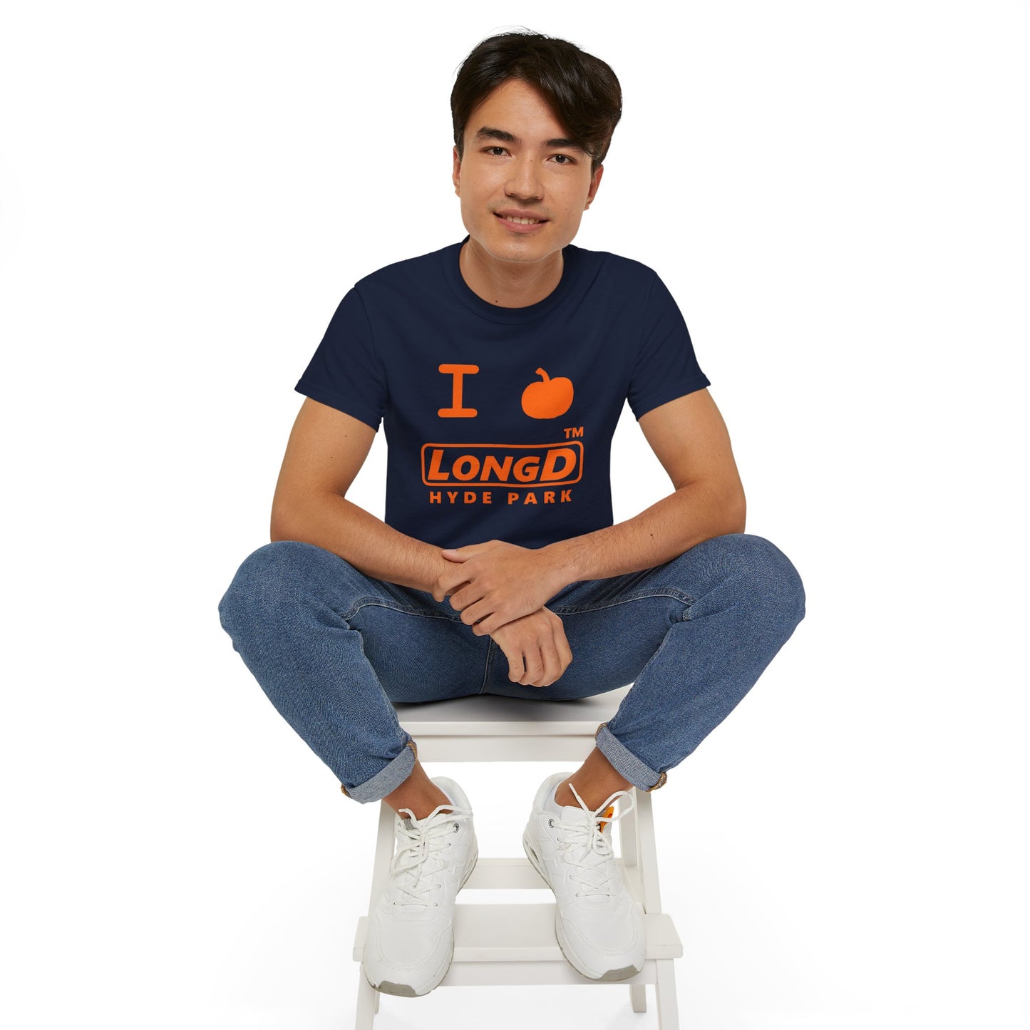 I Pumpkin LongD® Logo Cotton Tee positive orange basic Hyde Park logo