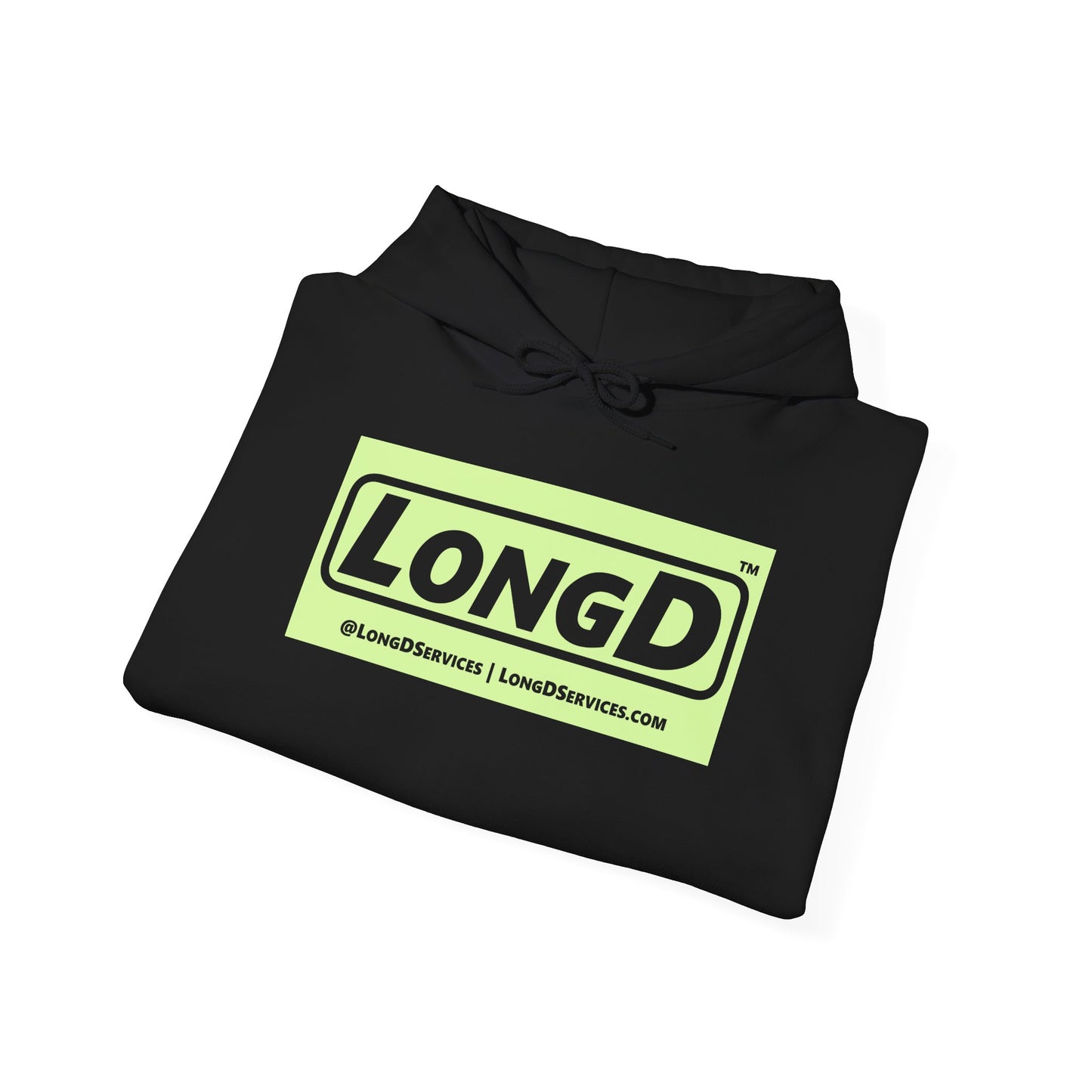 LongD® Logo Hoodie pastel negative green text