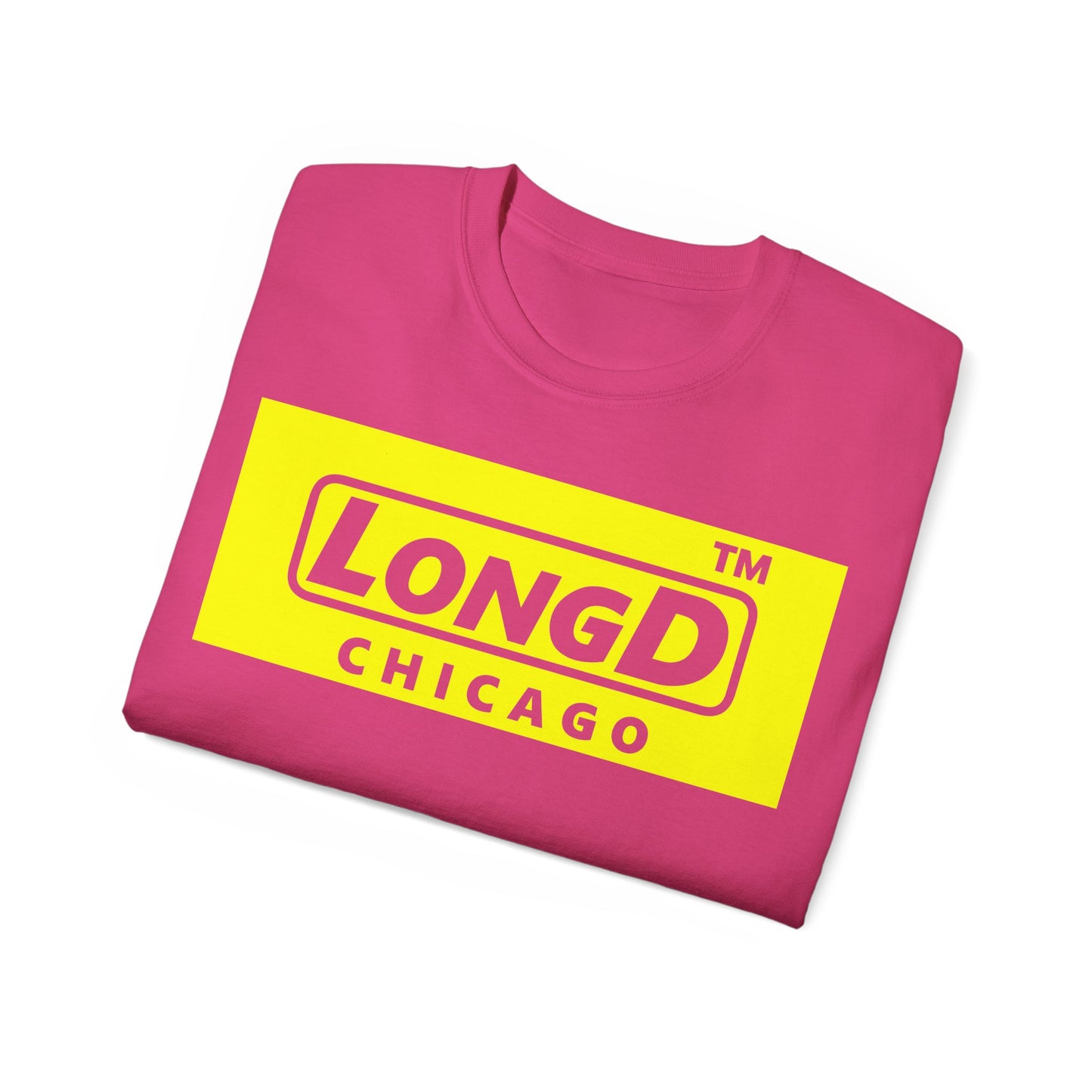 LongD® Logo Cotton Tee negative reverse basic Chicago logo