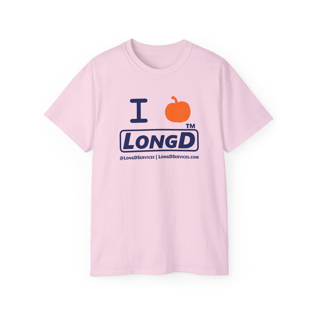 I pumpkin LongD Tag-domain positive basic Navy (002060) logo cotton tee