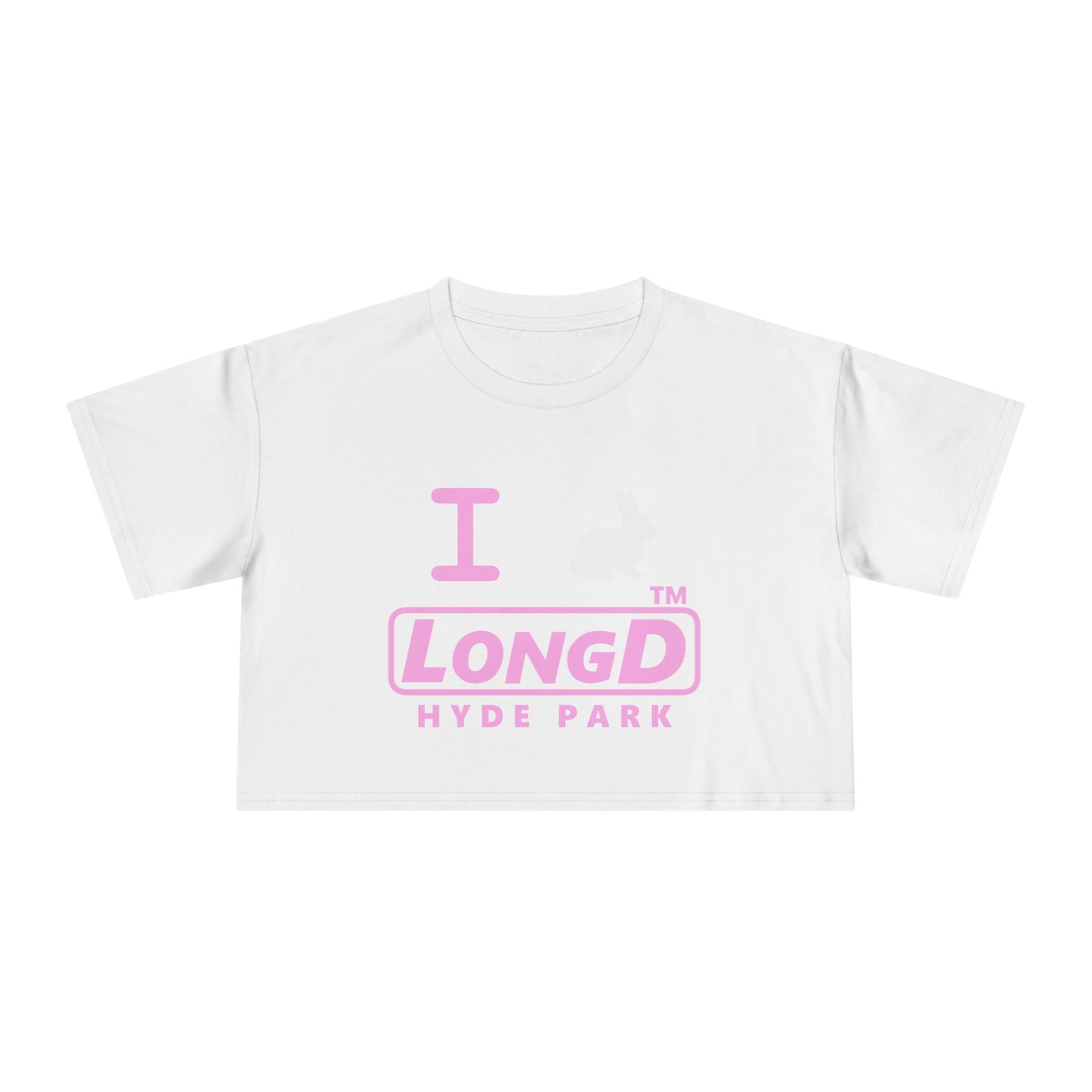 I Bunny LongD positive pink Hyde Park Logo Crop Tee