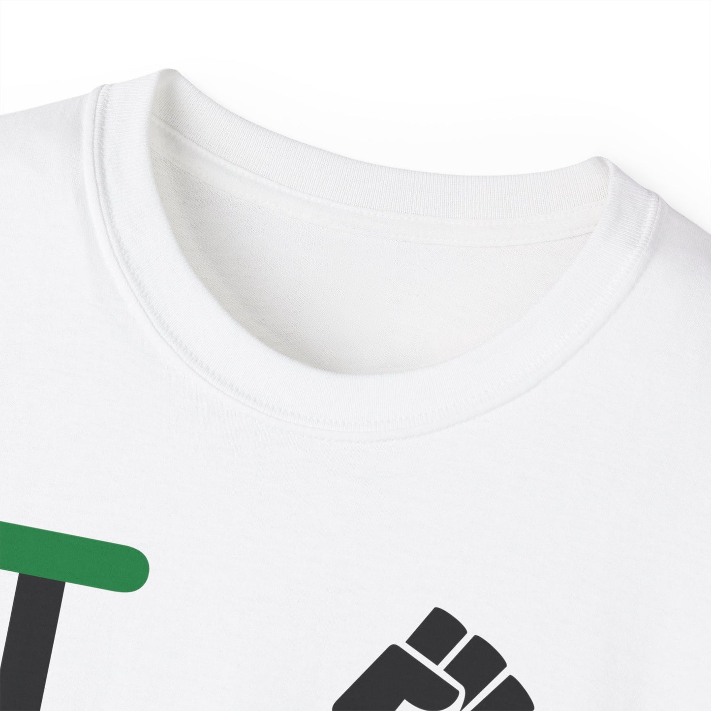 I fist LongD negative flag Hyde Park logo 4-print cotton tee