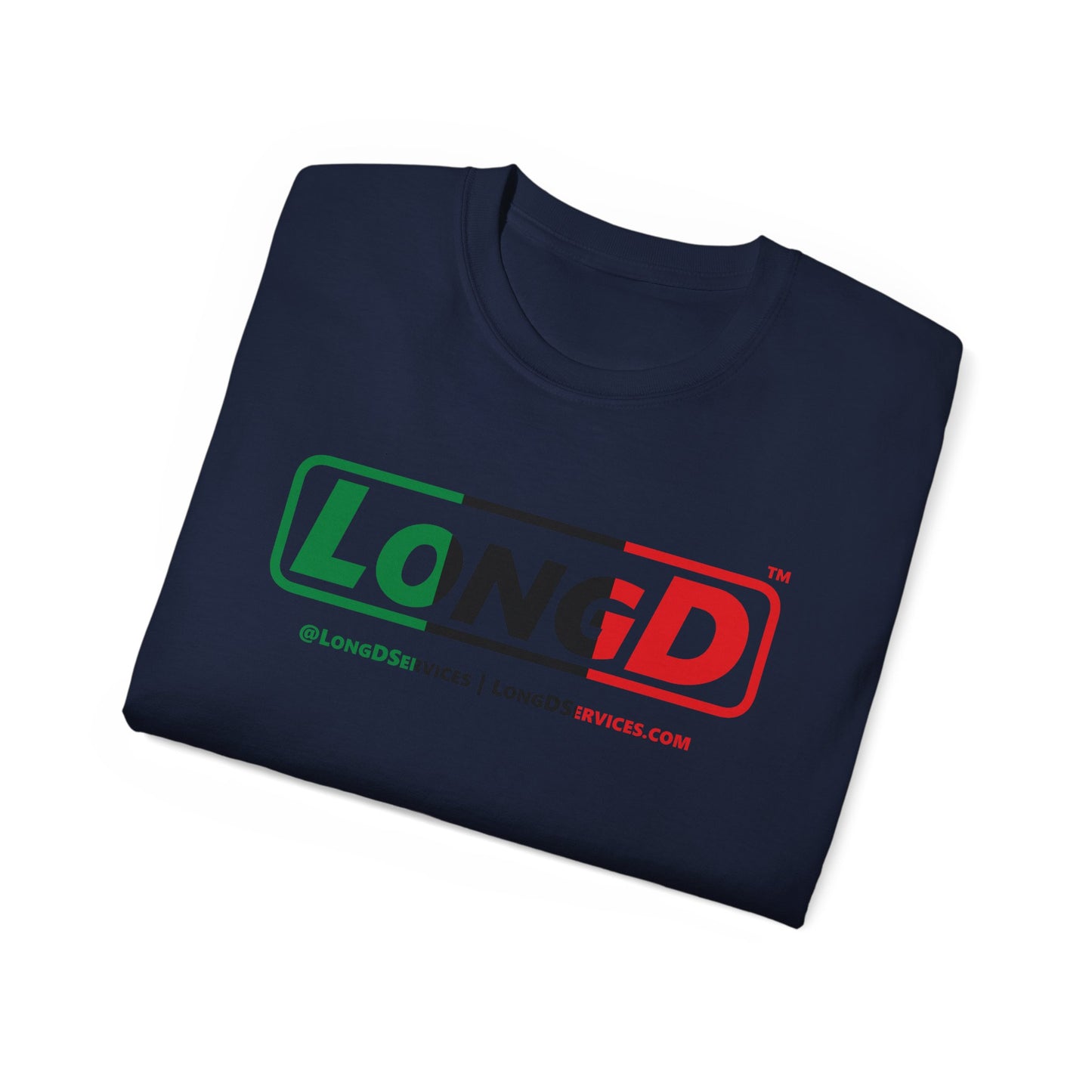 LongD® Logo Cotton Tee Juneteenth positive thirds text
