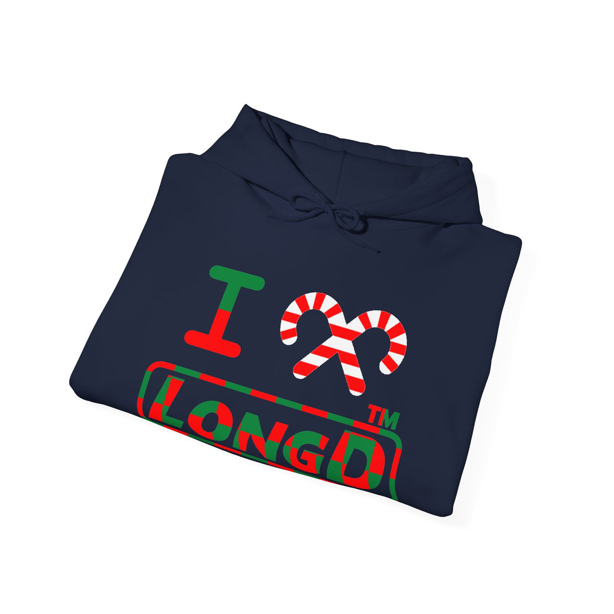 I candy cane LongD Hyde Park positive checkered logo hoodie