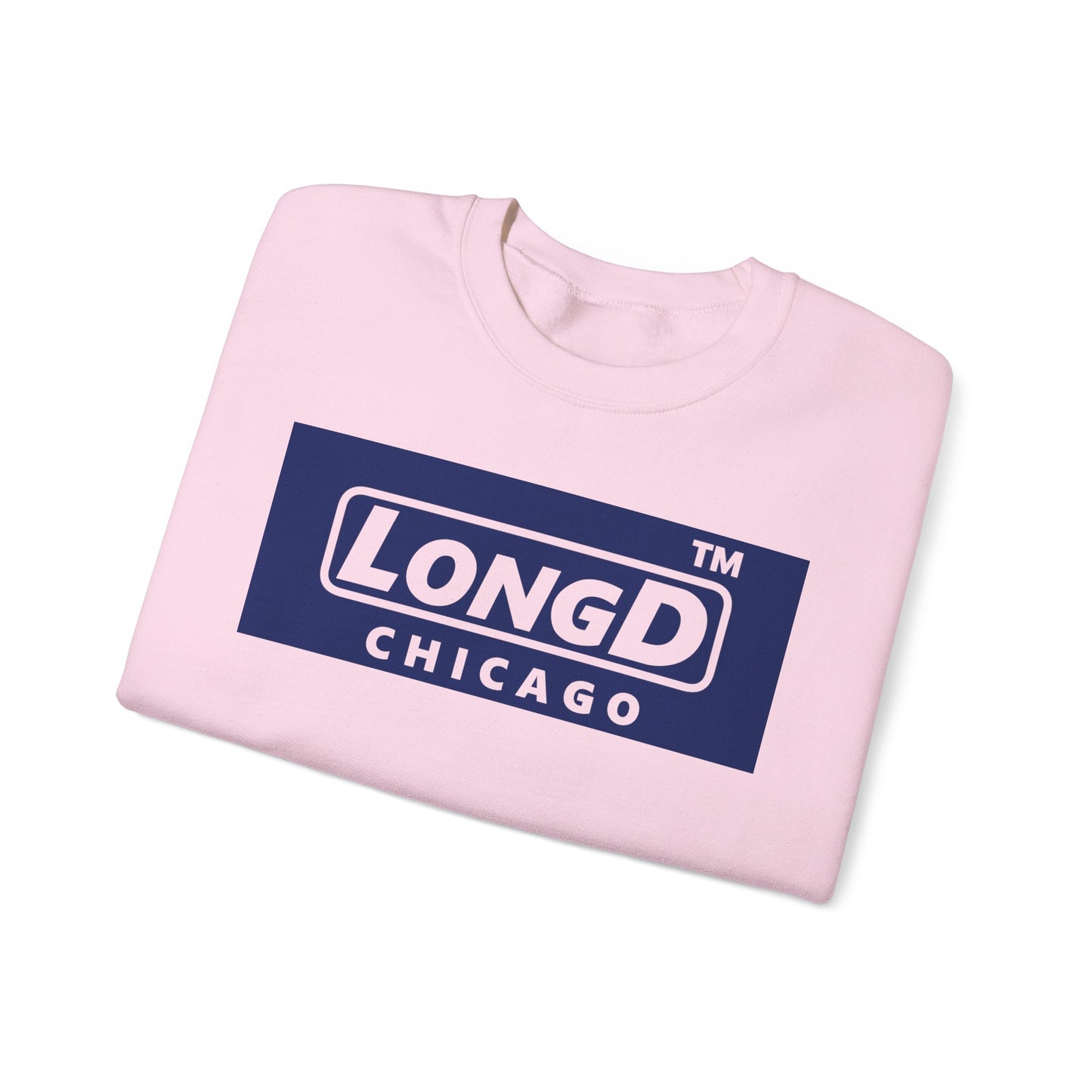 LongD negative official Chicago logo crewneck sweatshirt