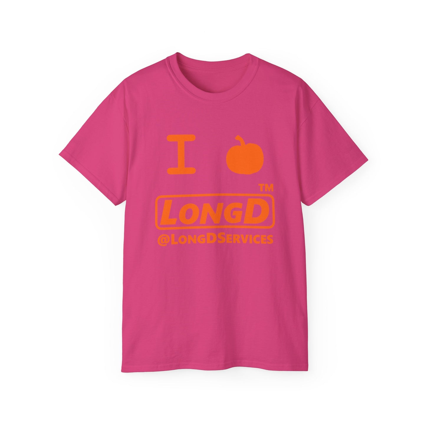 I Pumpkin LongD® Logo Cotton Tee positive orange basic tag logo