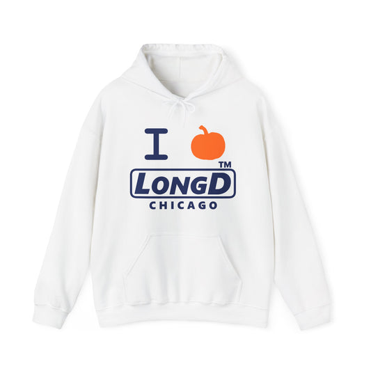 I pumpkin LongD Chicago positive basic Navy (002060) logo hoodie