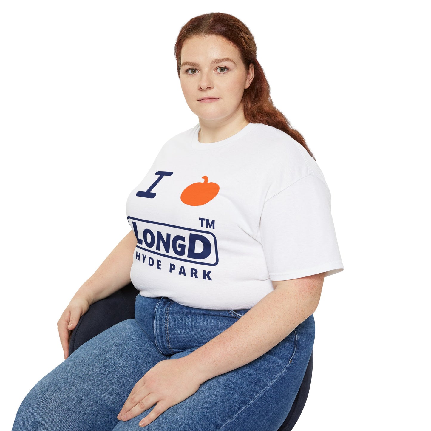 I Pumpkin LongD® Logo Cotton Tee positive blue basic Hyde Park logo
