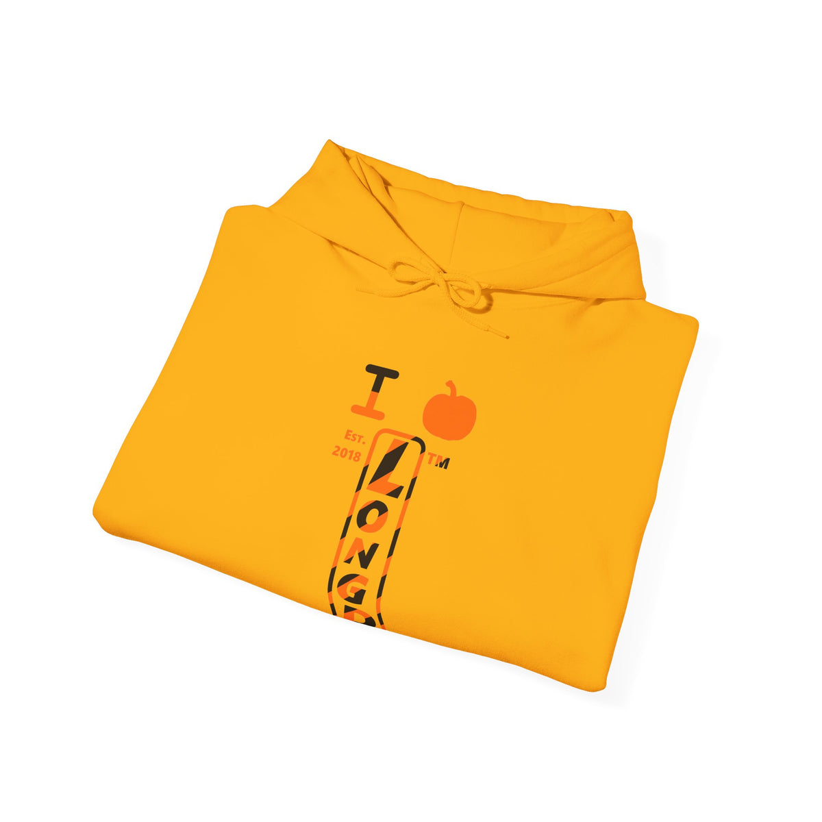 I pumpkin LongD Tag positive upright pixel-weighted 12-striped logo hoodie