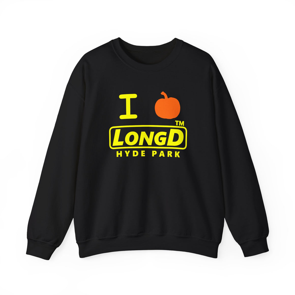 I pumpkin LongD Hyde Park positive alternate basic Yellow (FFFF00) logo crewneck sweatshirt