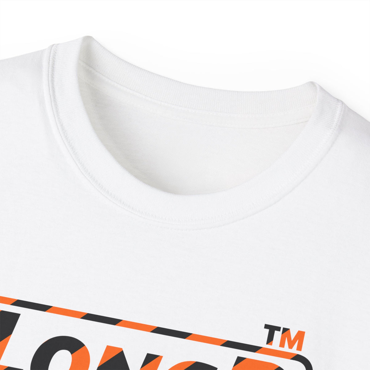 LongD Chicago positive 12-striped 4-print logo (Halloween colors) cotton tee
