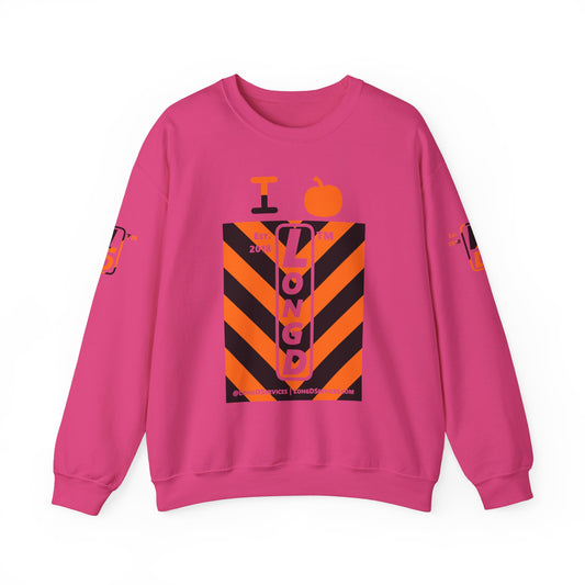 I pumpkin LongD Tag-domain negative upright downward chevron 4-print logo crewneck sweatshirt