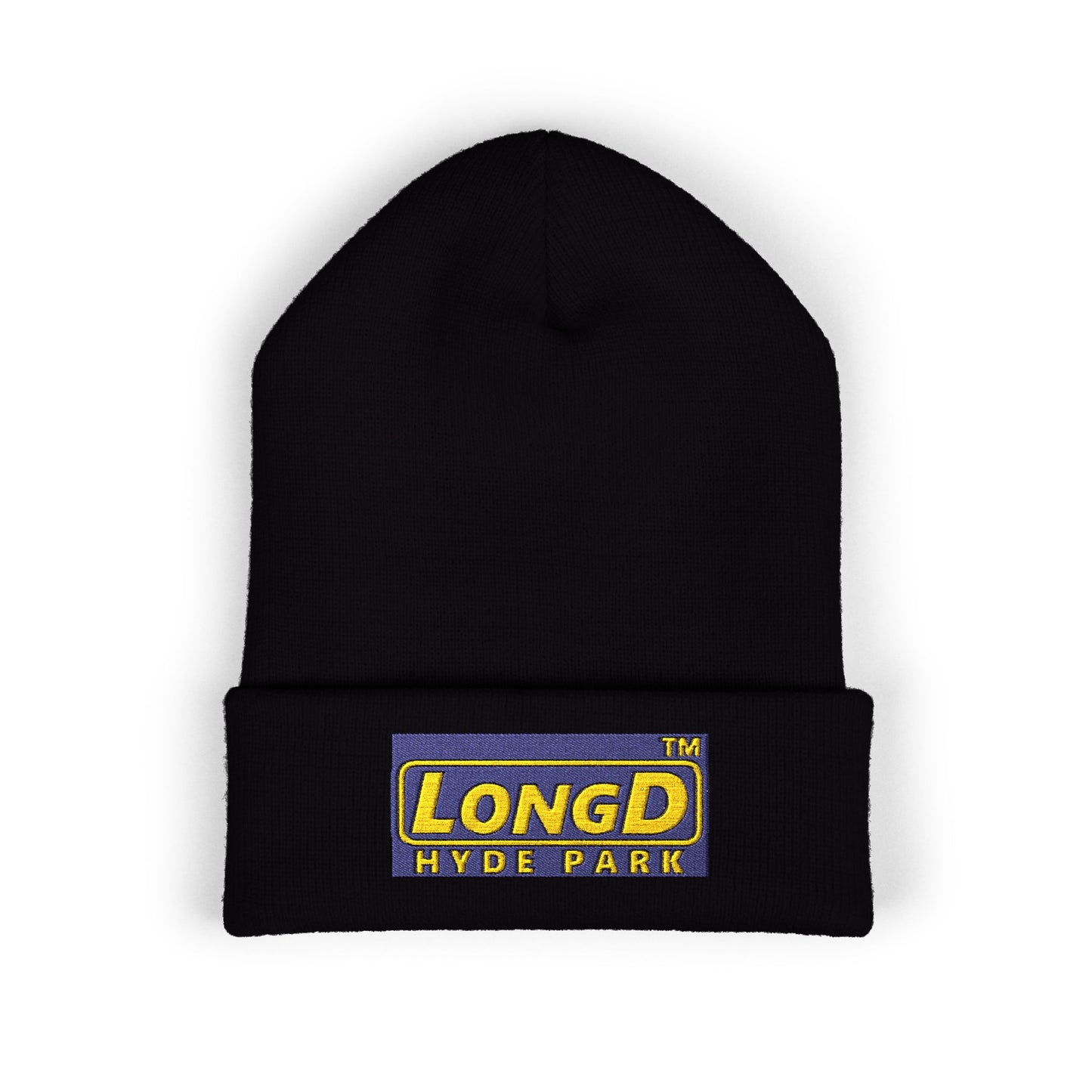 Embroidered Classic Cuffed Beanie Reverse Hyde Park Logo