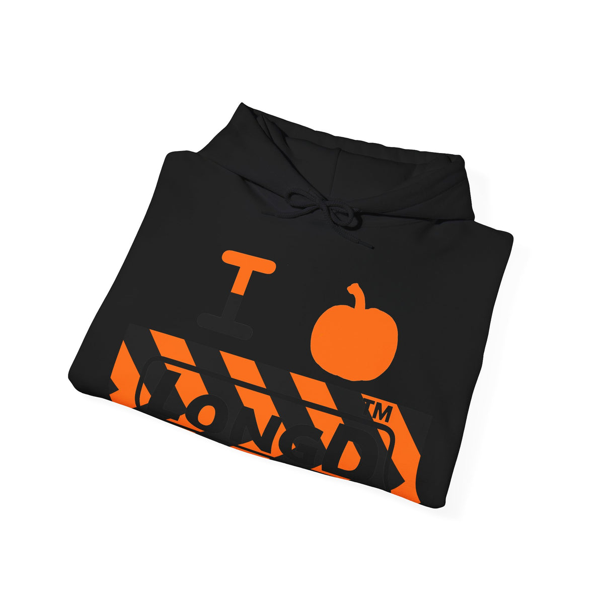 I pumpkin LongD Tag-domain negative forward chevron logo hoodie