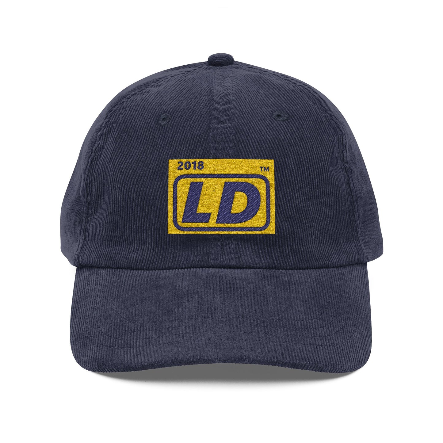 Embroidered Corduroy Cap official logo initials