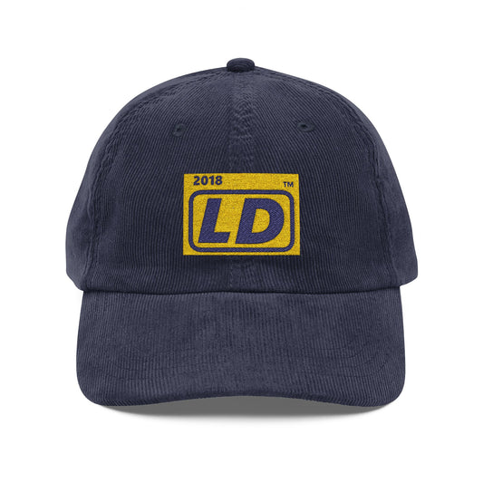 Embroidered Corduroy Cap official logo initials