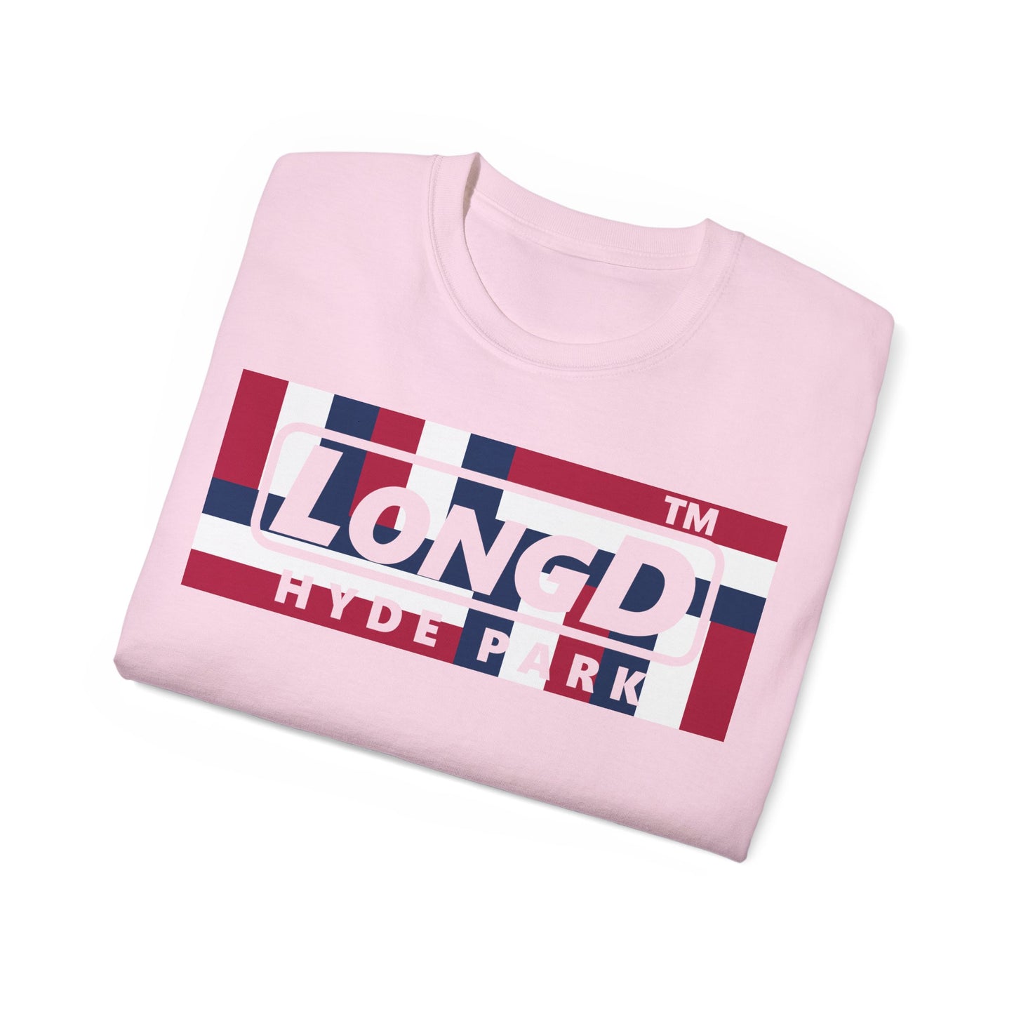 LongD negative modified windmill Hyde Park logo cotton tee (patriotic colors)
