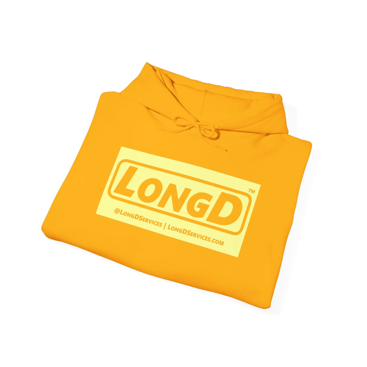 LongD® Logo Hoodie pastel negative yellow text