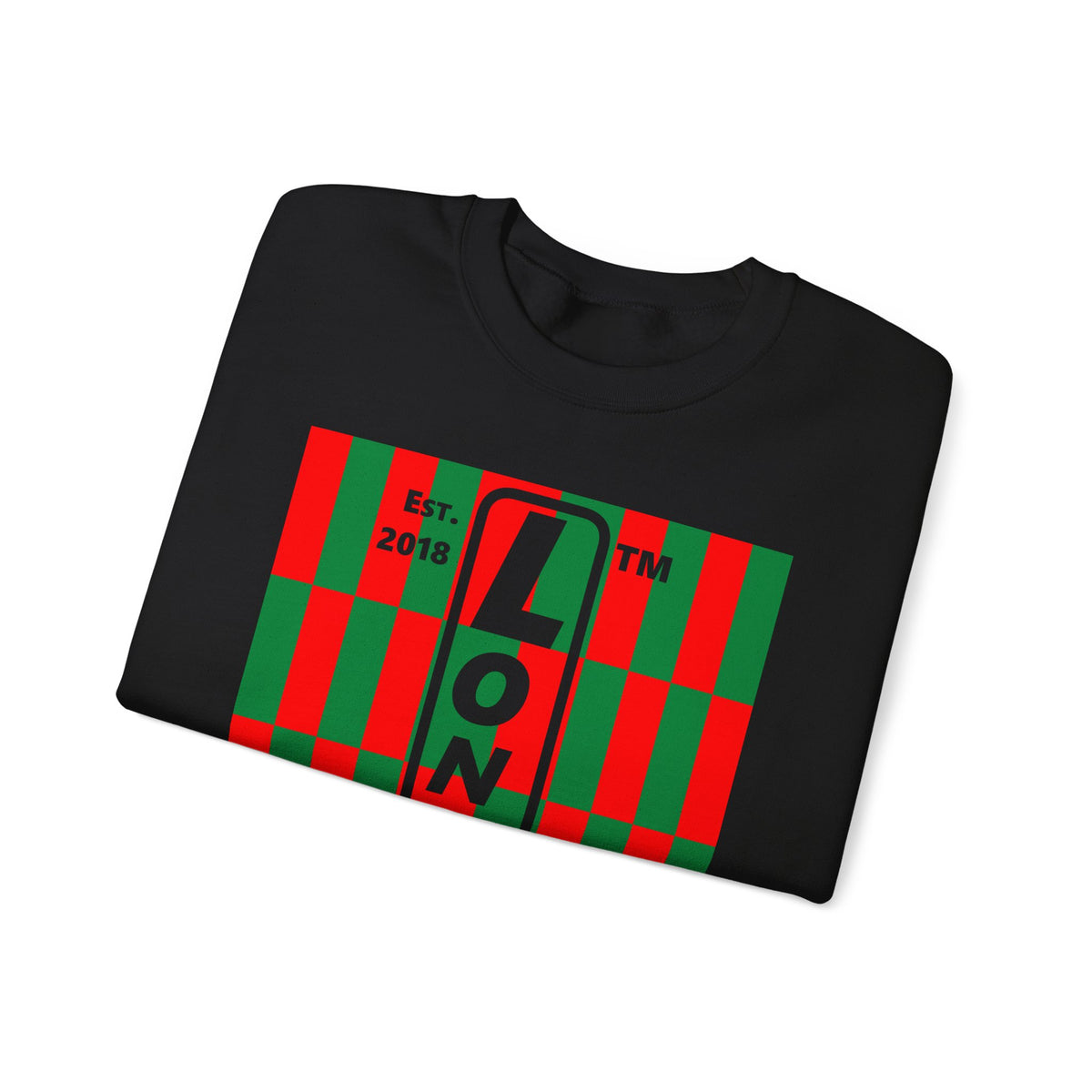 LongD Chicago negative upright tiled logo (Xmas colors) crewneck sweatshirt